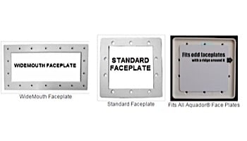 SimPoolTec Inground Skimmer Plug | 15" x 5-5/8" | Widemouth Faceplate | IGWM-PB