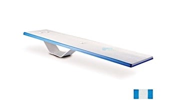 Inter-Fab Duro-Spring Base with Duro-Spring Board Complete | 6' Blue with White Top Tread and White Base | DS6BW-DSS6