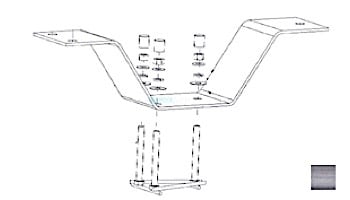 Inter-Fab 6' Duro-Spring Steel Base Only with Jig | Hammertone Gray | DSS6-6