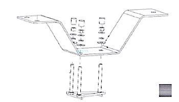 Inter-Fab 8' Duro-Spring Steel Base Only with Jig | Hammertone Gray | DSS8-6