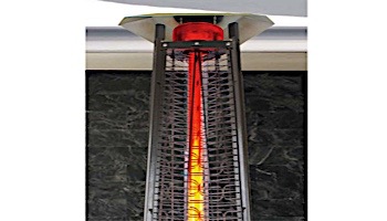 Lava Heat Italia 2G A-Line Commercial Patio Heater with Remote | Triangular 8-Foot | Hammered Black Natural Gas | AL8RGBL LHI-125