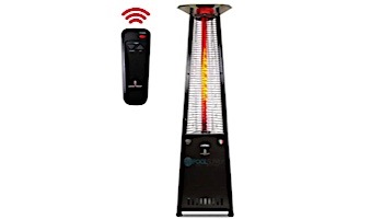 Lava Heat Italia 2G A-Line Commercial Patio Heater with Remote | Triangular 8-Foot | Hammered Black Natural Gas | AL8RGBL LHI-125