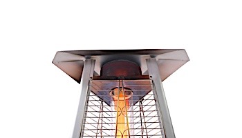 Lava Heat Italia 2G A-Line Commercial Patio Heater with Remote | Triangular 8-Foot | Hammered Black Natural Gas | AL8RGBL LHI-125
