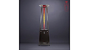 Lava Heat Italia 2G A-Line Commercial Patio Heater with Remote | Triangular 8-Foot | Hammered Black Natural Gas | AL8RGBL LHI-125