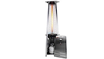 Lava Heat Italia 2G A-Line Commercial Patio Heater with Remote | Triangular 8-Foot | Hammered Black Natural Gas | AL8RGBL LHI-125