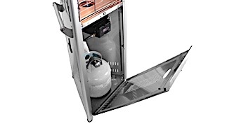 Lava Heat Italia 2G A-Line Commercial Patio Heater with Remote | Triangular 8-Foot | Hammered Black Natural Gas | AL8RGBL LHI-125