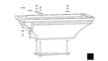 Inter-Fab 8' La Mesa Acrylic Base Only with Jig | Black | LAM8-2