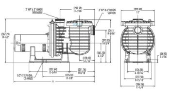 Sta-Rite Max-E-Pro 2HP High-Efficiency TEFC Super-Duty 3-Phase Pool/Spa Pump | 208-230/460 | 345078