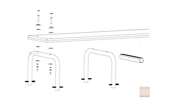 Inter-Fab U-Stands&trade; 12" U-Style Diving Standards Steel Base Only | Earth | DBU12049-3