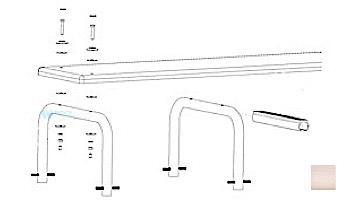 Inter-Fab U-Stands&trade; 24" U-Style Diving Standards Steel Base Only | Earth | DBU24049-3