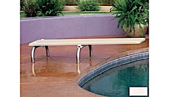 Inter-Fab U-Stands Base with Duro-Beam aquaBoard™ Board Complete | 8' White with White Top Tread and 12" Stainless Steel Base | DB8WS-US12