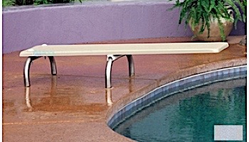Inter-Fab U-Stands Base with Duro-Beam aquaBoard&trade; Board Complete | 6' White with White Top Tread and 18" Stainless Steel Base | DB6WS-US18