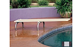 Inter-Fab U-Stands Base with Duro-Beam aquaBoard&trade; Board Complete | 6' Black with Gray Top Tread and 18" Hammertone Gray Powder Coated Steel Base | DB6BLK-US18