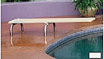 Inter-Fab U-Stands Base with Duro-Beam aquaBoard&trade; Board Complete | 6' White with White Top Tread and 18" Stainless Steel Base | DB6WS-US18