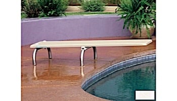 Inter-Fab U-Stands Base with Duro-Beam aquaBoard&trade; Board Complete | 10' White with White Top Tread and 18" White Powder Coated Steel Base | DB10WW-US18