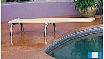 Inter-Fab U-Stands Base with Duro-Beam aquaBoard&trade; Board Complete | 6' White with White Top Tread and 18" Stainless Steel Base | DB6WS-US18