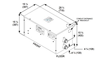 Coates Electric Heater 45kW Three Phase 480V | Digital Thermostat | Cooper Nickel | 34845PHS-CN