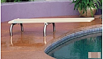 Inter-Fab U-Stands Base with Duro-Beam aquaBoard™ Board Complete | 10' White with White Top Tread and 24" White Powder Coated Steel Base | DB10WW-US24