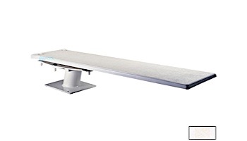 Inter-Fab Techni-Spring Steel Base with Techni-Beam Board Complete | 6' White with White Top Tread and White Base | TB6WW-TSB