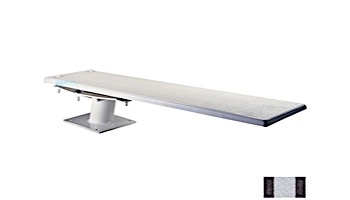 Inter-Fab Techni-Spring Steel Base with Techni-Beam Board Complete | 6' Black with Gray Top Tread and Black Base | TB6BLK-TSB