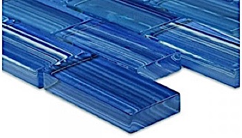 Artistry In Mosaics Watercolors Series 1x2 Glass Tile | Caribbean Blue Brick | GW82348B11