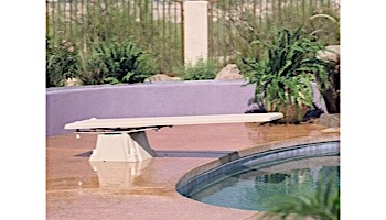 Inter-Fab Techni-Spring Fiberglass Base with Techni-Beam Board Complete | 6' White with White Top Tread and White Base | TB6WW-TSBF