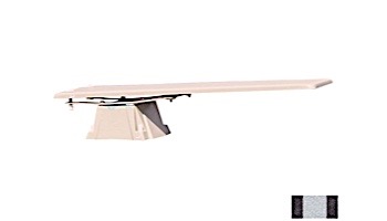 Inter-Fab Techni-Spring Fiberglass Base with Techni-Beam Board Complete | 6' Black with Gray Top Tread and Gray Base | TB6BLK-TSBF
