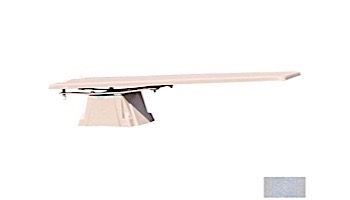 Inter-Fab Techni-Spring Fiberglass Base with Techni-Beam Board Complete | 8' Gray with Gray Top Tread and Gray Base | TB8GRY-TSBF