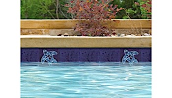 National Pool Tile Aquarius Collection Waters 6x6 Turtle Deco | Deep Cobalt | CLD-DC-TR1