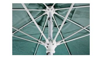 Ledge Lounger Select Umbrella | 11' Octagon 2" White Pole | Standard Fabric Colors | LL-U-S-110PP-W-STD