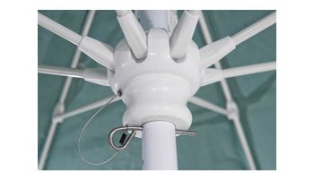 Ledge Lounger Select Umbrella | 11' Octagon 2" White Pole | Standard Fabric Colors | LL-U-S-110PP-W-STD
