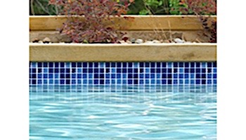National Pool Tile Tribeca 1x1 Glass Tile | Dark Blue Non Skid | TRI-DKBLUE-NS