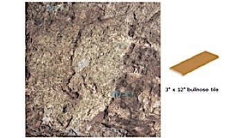 National Pool Tile Firestone 3x12 Bullnose Series Trim Tile | Multi | FRST-MULTI SBN