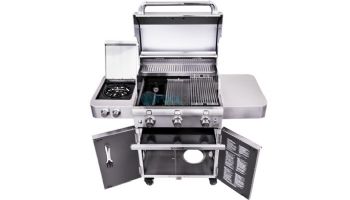 SABER Premium 3-Burner Stainless Steel Free Standing Propane Gas Grill | R50SC0017