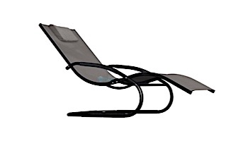 Vivere Wave Lounger | Black Chrome | WAVEL1-BC