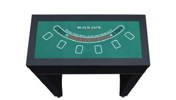 Hathaway Monte Carlo 48-In Roulette Table 4-in-1 Casino Multi-Game Set | Black | NG1136M BG1136M