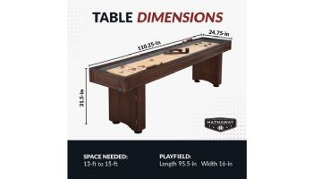 Hathaway Austin 9-Foot Shuffleboard Table | Mahogany Finish | NG1209 BG1209