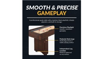 Hathaway Austin 9-Foot Shuffleboard Table | Mahogany Finish | NG1209 BG1209