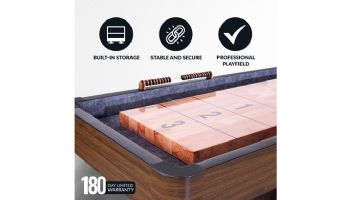 Hathaway Challenger 14-Foot Shuffleboard Table | Walnut Finish | NG1218 BG1218
