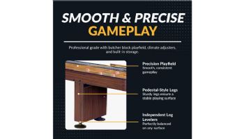 Hathaway Challenger 14-Foot Shuffleboard Table | Walnut Finish | NG1218 BG1218