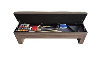 Hathaway Newport 7-ft Pool Table Combo Set with Benches | Light Oak with Red Felt | NG2535P BG2535P