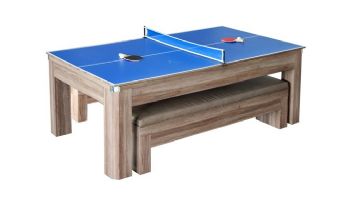 Hathaway Newport 7-ft Pool Table Combo Set with Benches | Light Oak with Red Felt | NG2535P BG2535P