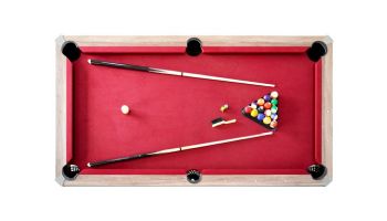 Hathaway Newport 7-ft Pool Table Combo Set with Benches | Light Oak with Red Felt | NG2535P BG2535P