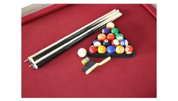 Hathaway Newport 7-ft Pool Table Combo Set with Benches | Light Oak with Red Felt | NG2535P BG2535P