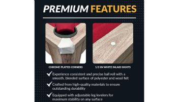Hathaway Newport 7-ft Pool Table Combo Set with Benches | Light Oak with Red Felt | NG2535P BG2535P