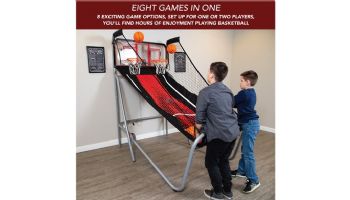 Hathaway Shot Pro Deluxe 81-In Dual Basketball Arcade Game with LED Scoring | NG2246BL BG2246BL