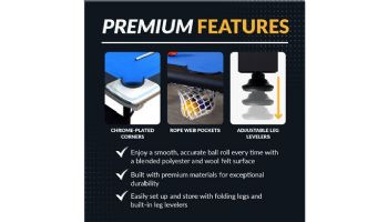 Hathaway Fairmont 6-Ft Portable Pool Table | Black with Blue Felt | NG2574 BG2574