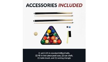 Hathaway Fairmont 6-Ft Portable Pool Table | Black with Blue Felt | NG2574 BG2574