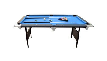 Hathaway Fairmont 6-Ft Portable Pool Table | Black with Blue Felt | NG2574 BG2574