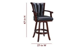 Hathaway Avondale 29-In Swivel Bar Stool with Arm Rests | Mahogany Finish | NG2815 BG2815